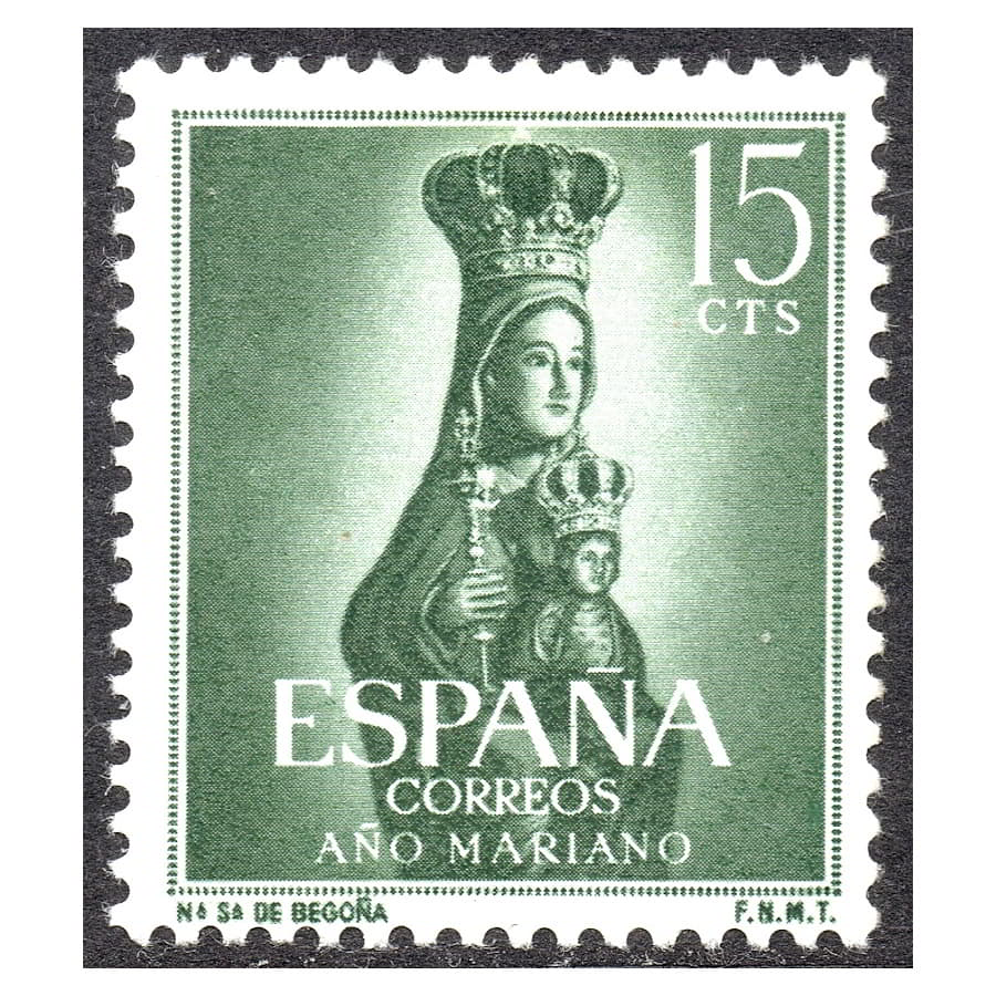 España 1954 [SLL] Año Mariano. Ntra. Sra. de Begoña. 15 cts (MNH)