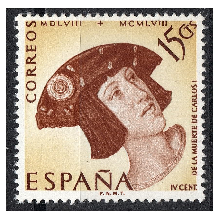 España 1958 [SLL] Emperador Carlos I. 15 cts (MNH)