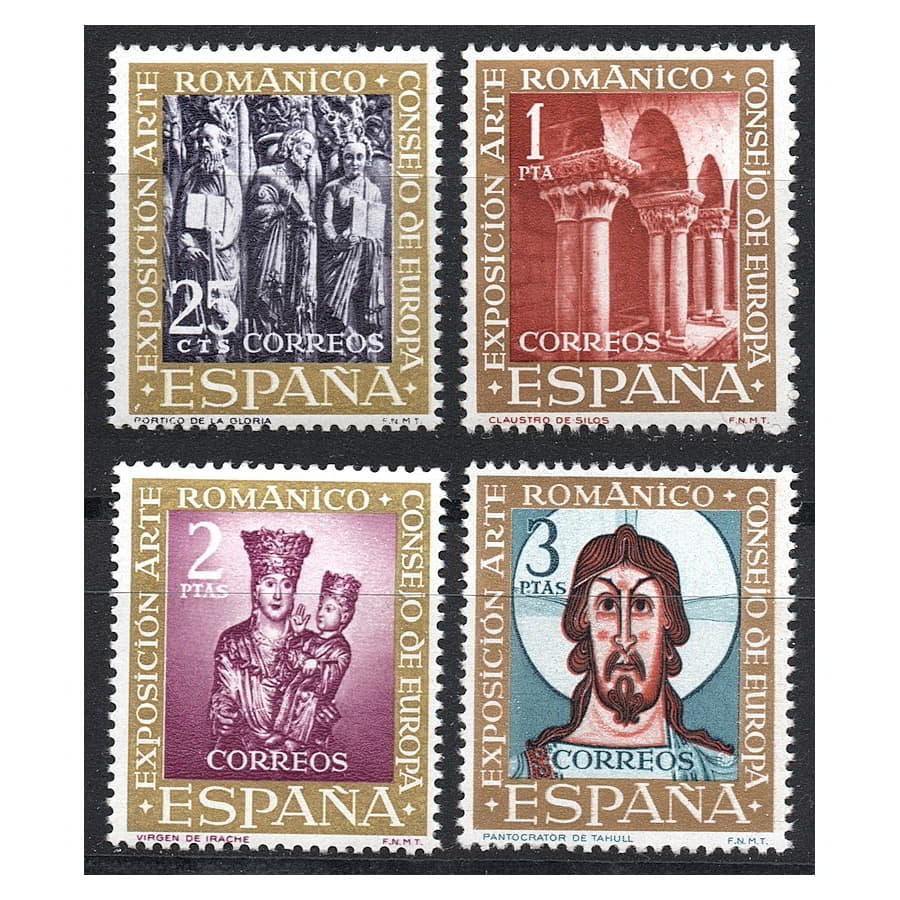 España 1961 [SLL] Serie Exposición Arte Románico (MNH)