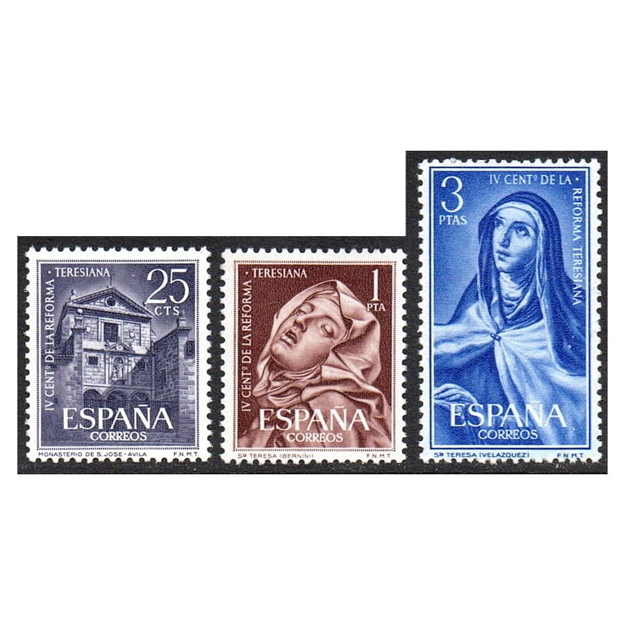 España 1962 [SLL] Serie IV Centenario Reforma Teresiana (MNH)