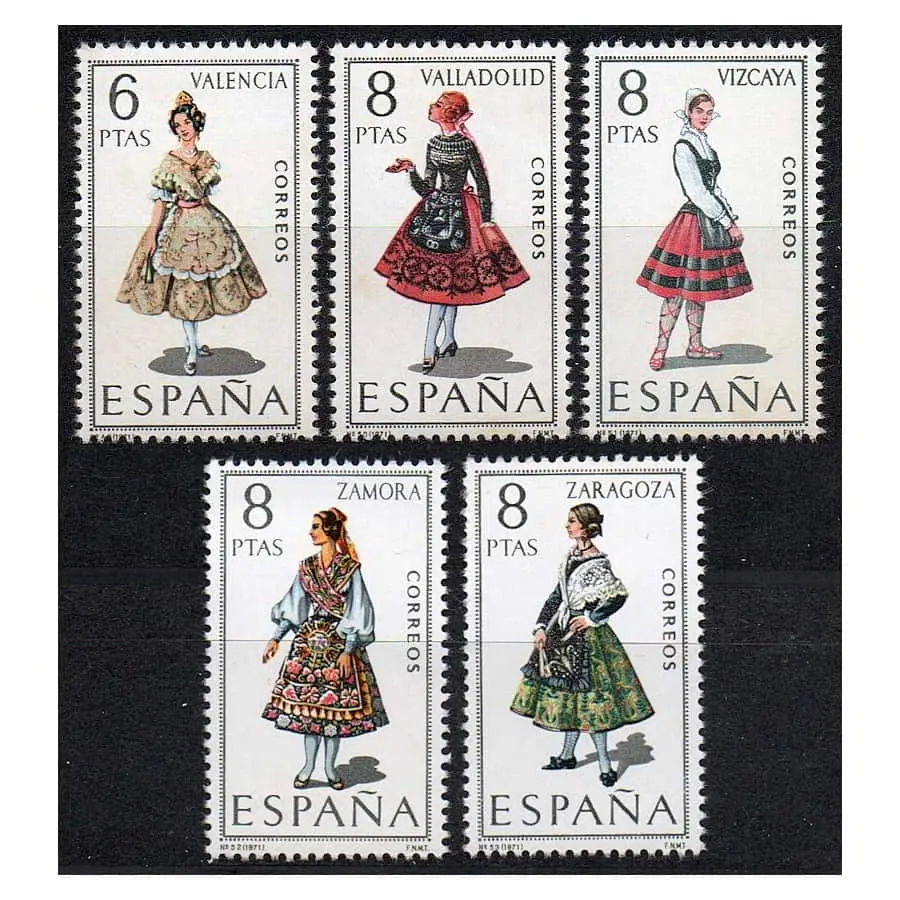 España 1971 [SLL] Serie Trajes Regionales V (MNH)