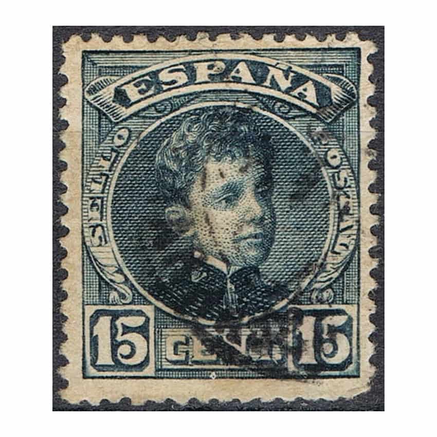 España 1901. Alfonso XIII, 15 c (U) - ED 244