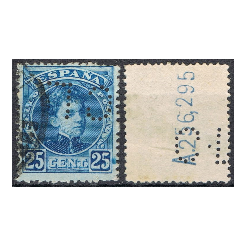 España 1901. Alfonso XIII, 25 c PERFORADO (U) - ED 248