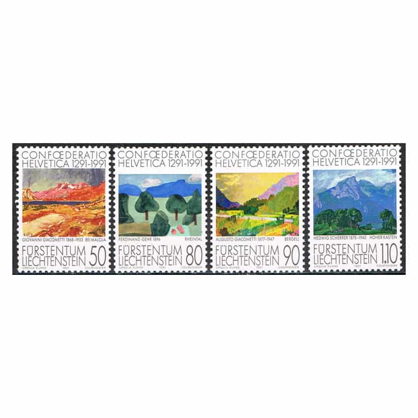 Liechtenstein 1991, Confederación Helvética (MNH) - SCOTT 960-963