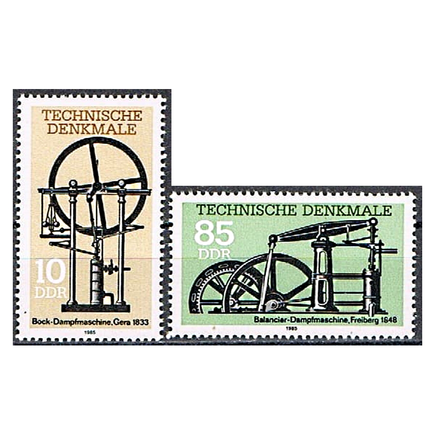 DDR 1985. Antiguas máquinas de vapor (MNH) - MI 2957-2958