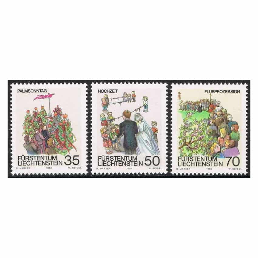 Liechtenstein 1986. Celebraciones Primaverales (MNH) - MI 899-901