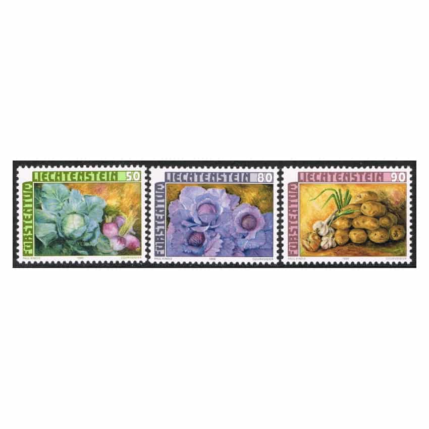 Liechtenstein 1986, Serie Verduras (MNH) - MI 904-906