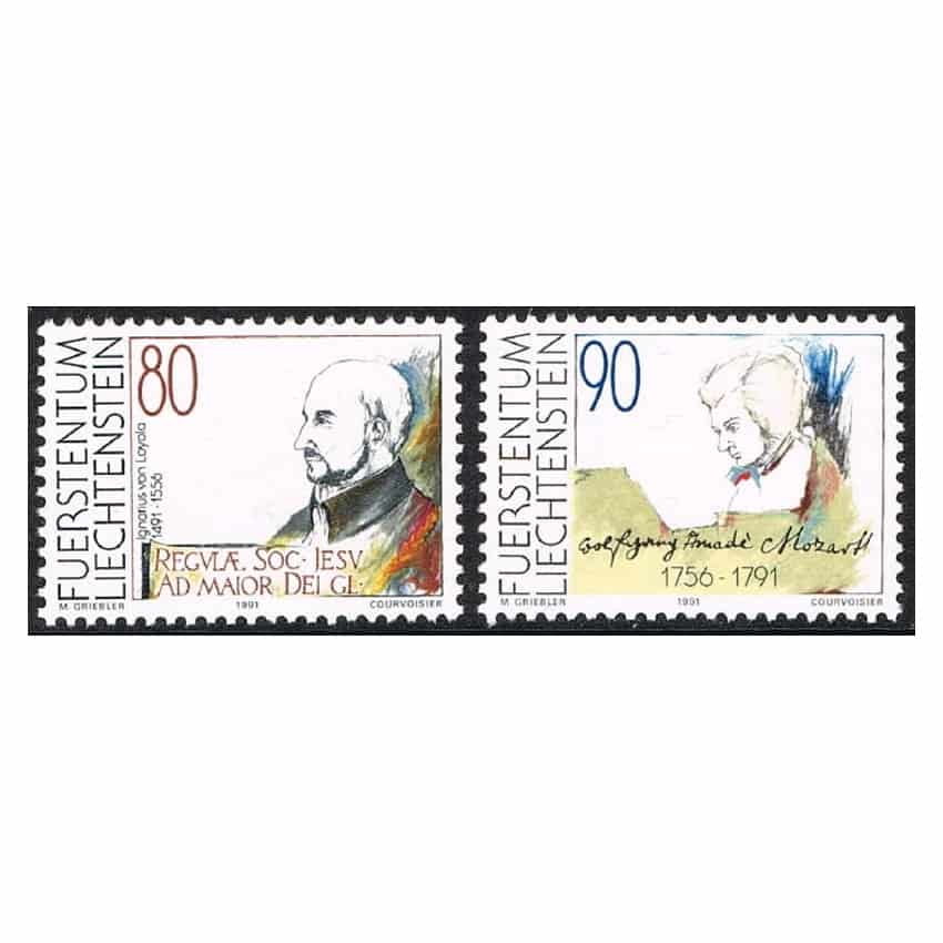 Liechtenstein 1991. Serie Aniversarios (MNH) - SCOTT 957-958