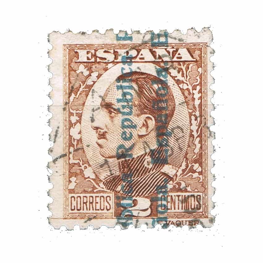 España 1931. Alfonso XIII, 2 c con sobrecarga (U) - ED 593