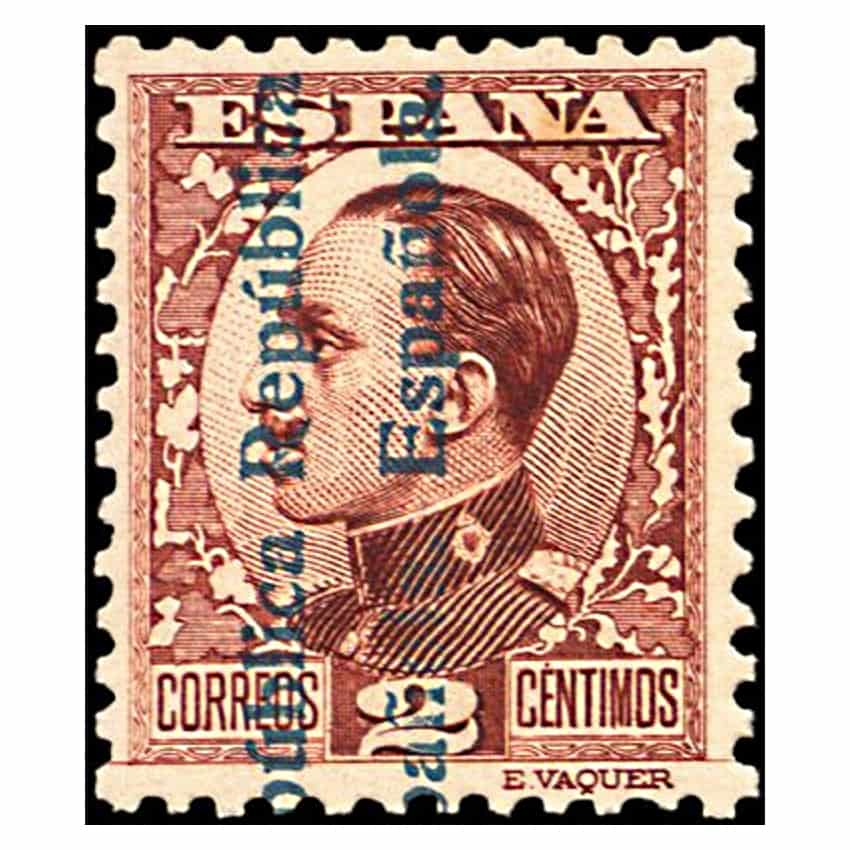 España 1931. Alfonso XIII, 2 c con sobrecarga (MH) - ED 593