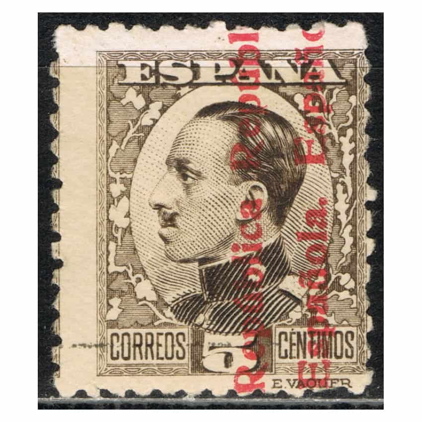 España 1931. Alfonso XIII, 5 c con sobrecarga (U) - ED 594