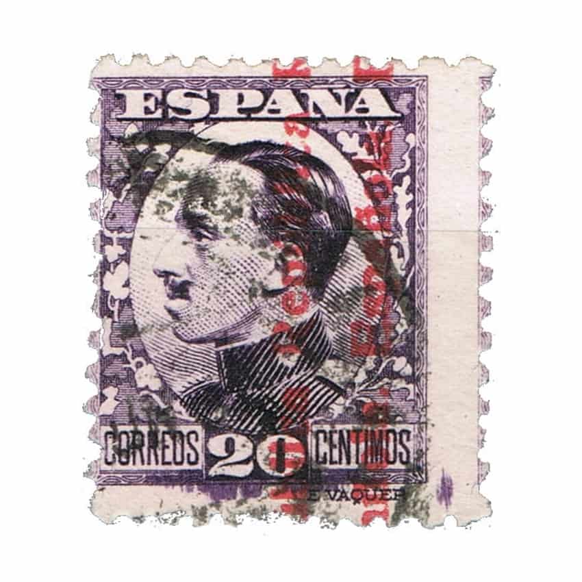 España 1931. Alfonso XIII, 20 c con sobrecarga (U) - ED 597