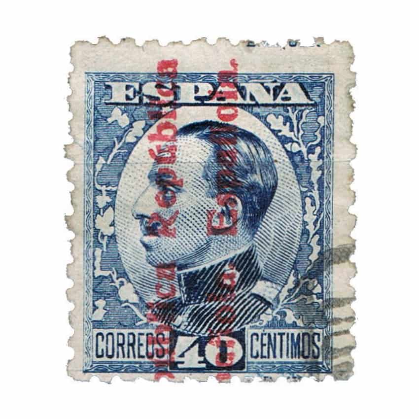 España 1931. Alfonso XIII, 40 c con sobrecarga (U) - ED 600