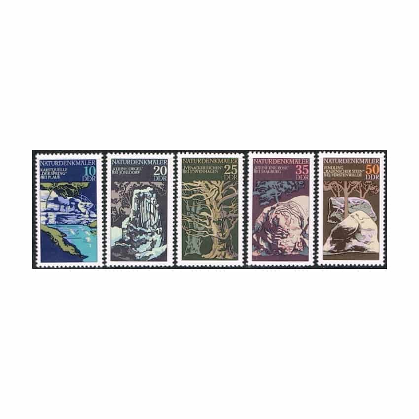 DDR 1977. Monumentos naturales (MNH) - MI 2203-2207