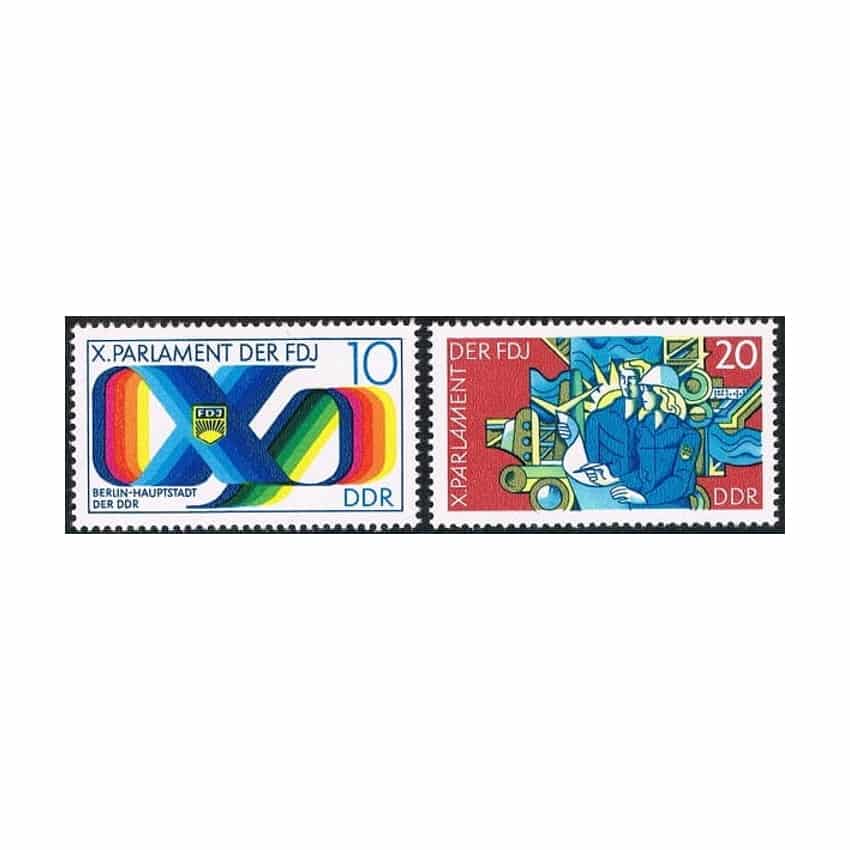 DDR 1976. Parlamento de la juventud (MNH) - MI 2133-2134