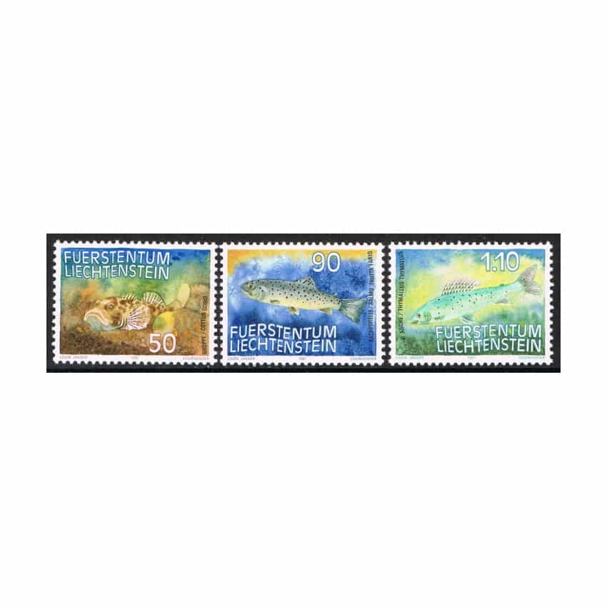 Liechtenstein 1987. Serie Peces (MNH) - MI 922-924