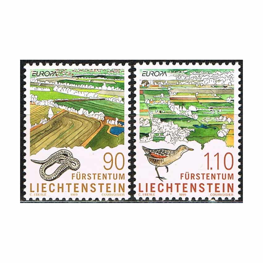 Liechtenstein 1999. Europa. Parques naturales (MNH) - MI 1190-1191