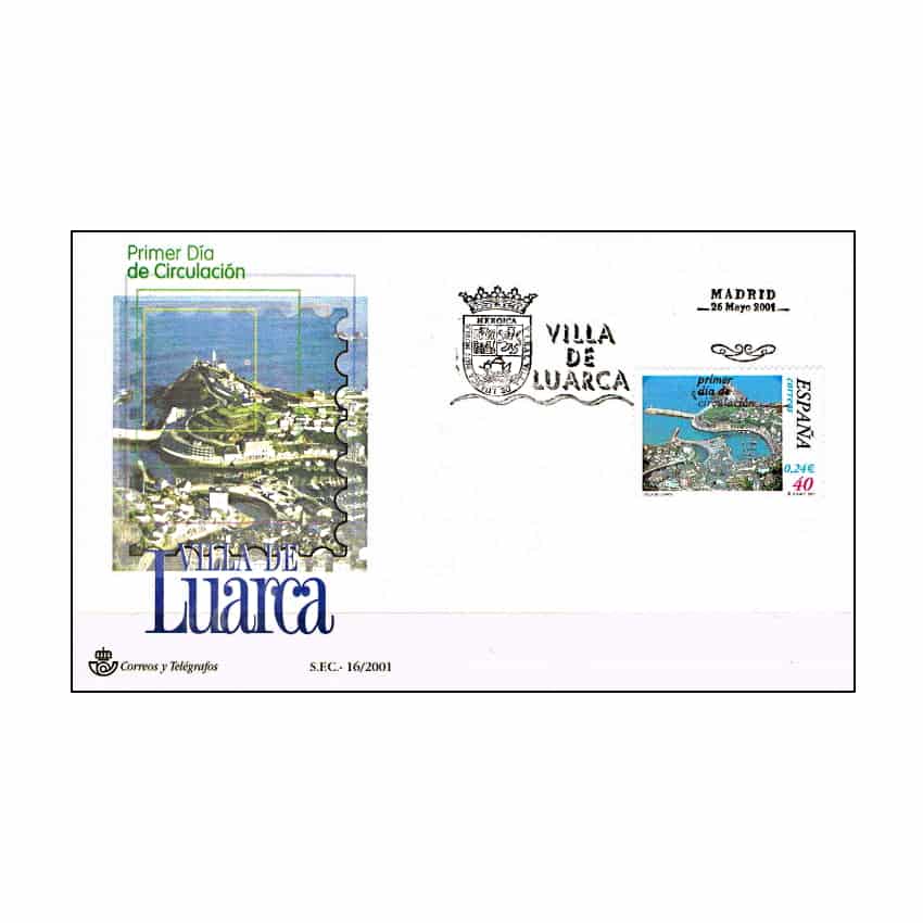 España 2001, FDC Villa de Luarca. Asturias (NS) - ED 3800