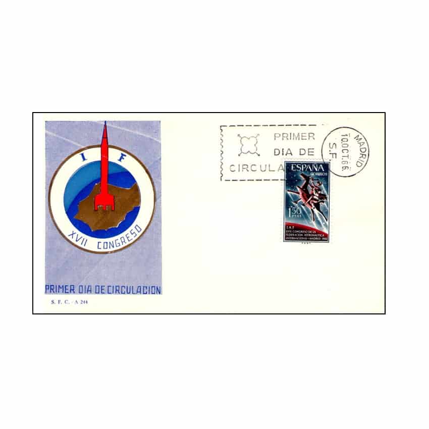 Spain 1966, FDC International Aeronautical Federation (NS) - ED 1749