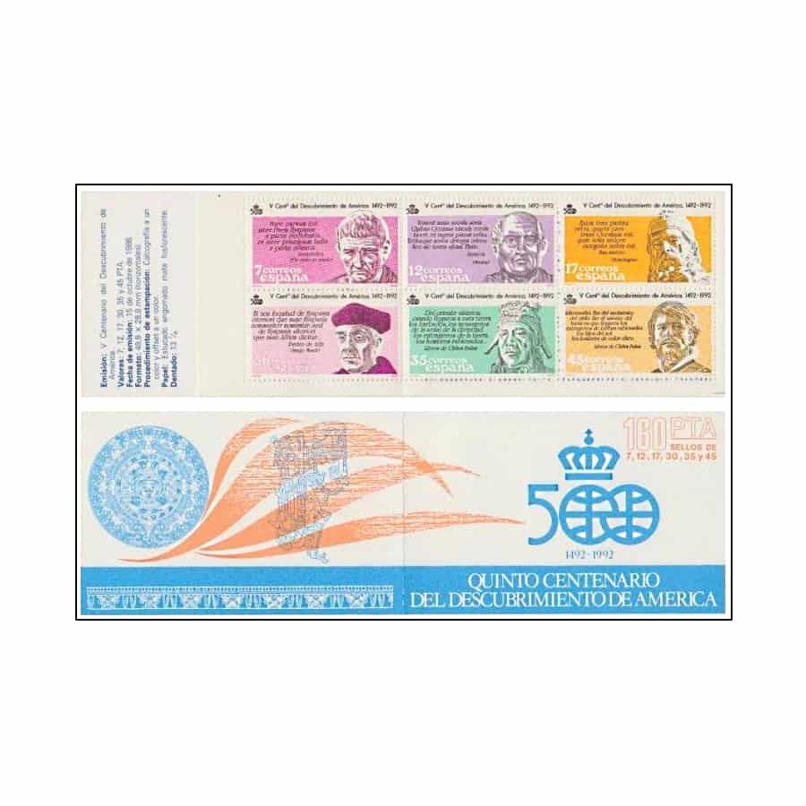 España 1986. Cartera Descubrimiento de América (MNH) - ED 2860C