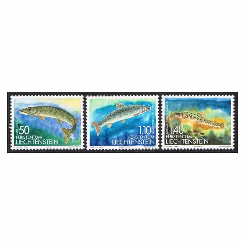 Liechtenstein 1989. Serie Peces (MNH) - SCOTT 904-906