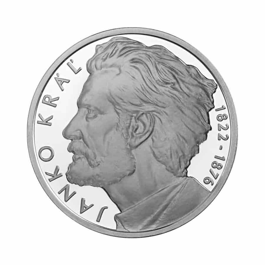 Eslovaquia. 10€ Plata. Nacimiento de Janko Král (BU) - UC#245