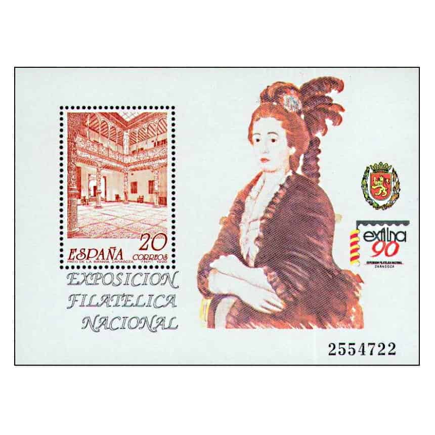 España 1990 [SLL] HB Exposición Filatélica Exfilna '90 (MNH)