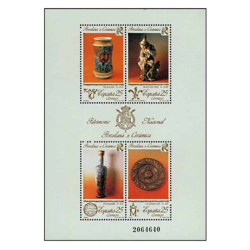 España 1991 [SLL] HB Porcelana e Cerámica, Patrimonio Nacional (MNH)