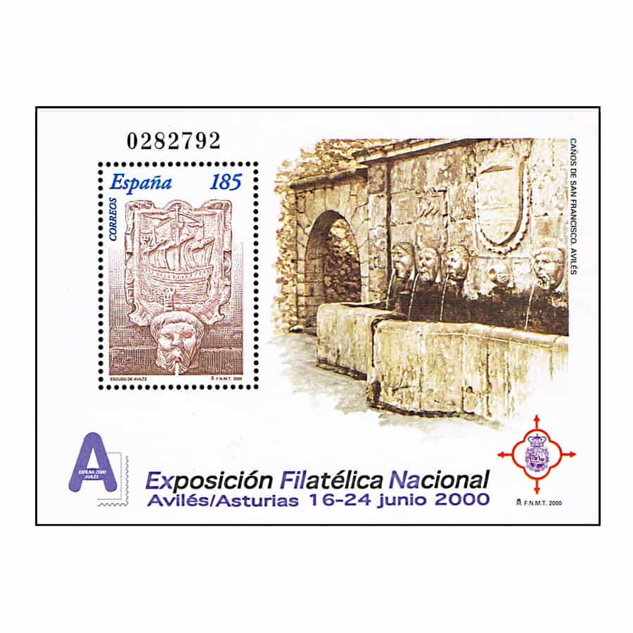 España 2000 [SLL] HB Exfilna 2000. Avilés. Asturias (MNH)