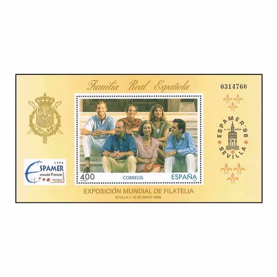 Espagne 1996 [SLL] HB Exposition ESPAMER '96. Famille royale espagnole (MNH)