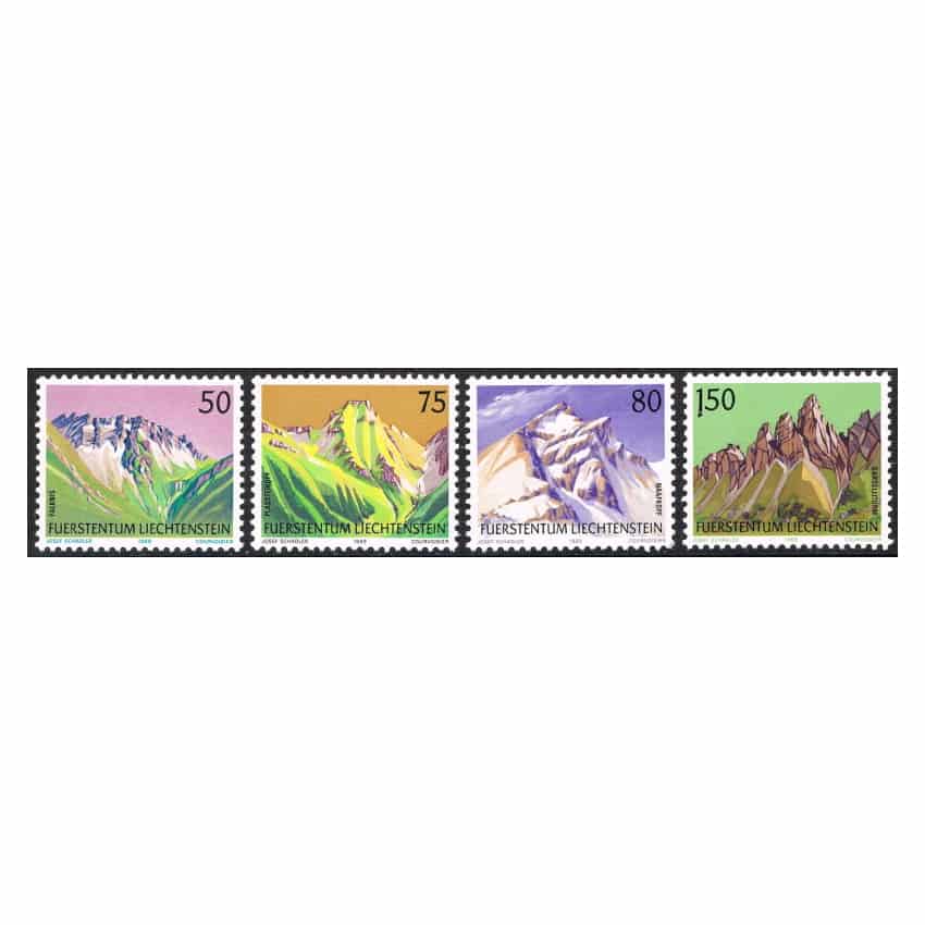 Liechtenstein 1989. Serie Montañas (MNH) - SCOTT 911-914