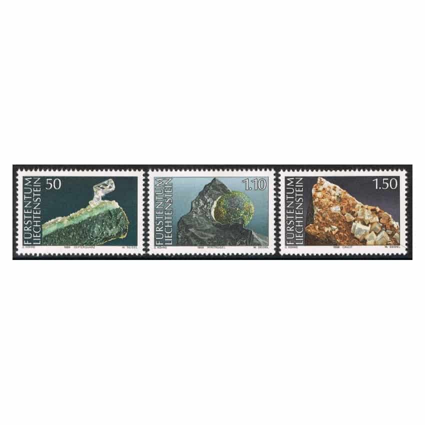 Liechtenstein 1989, Serie Minerales (MNH) - SCOTT 921-923