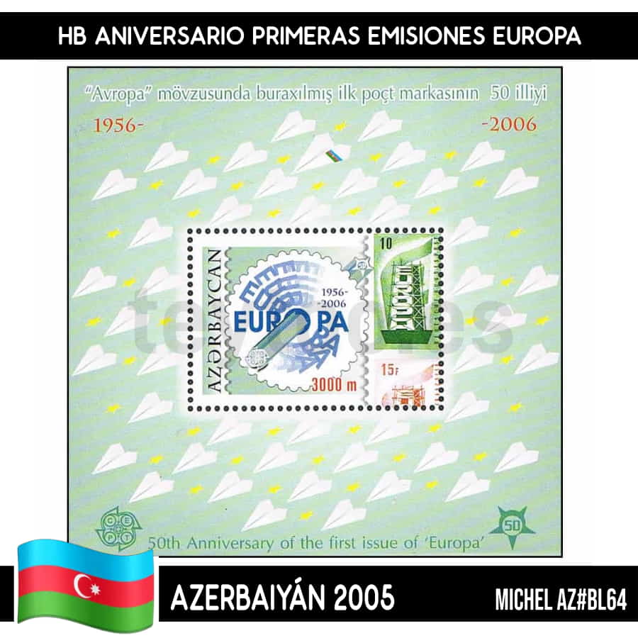 Azerbaiyán 2005. HB Aniversario emisiones Europa (MNH) MI#BL64