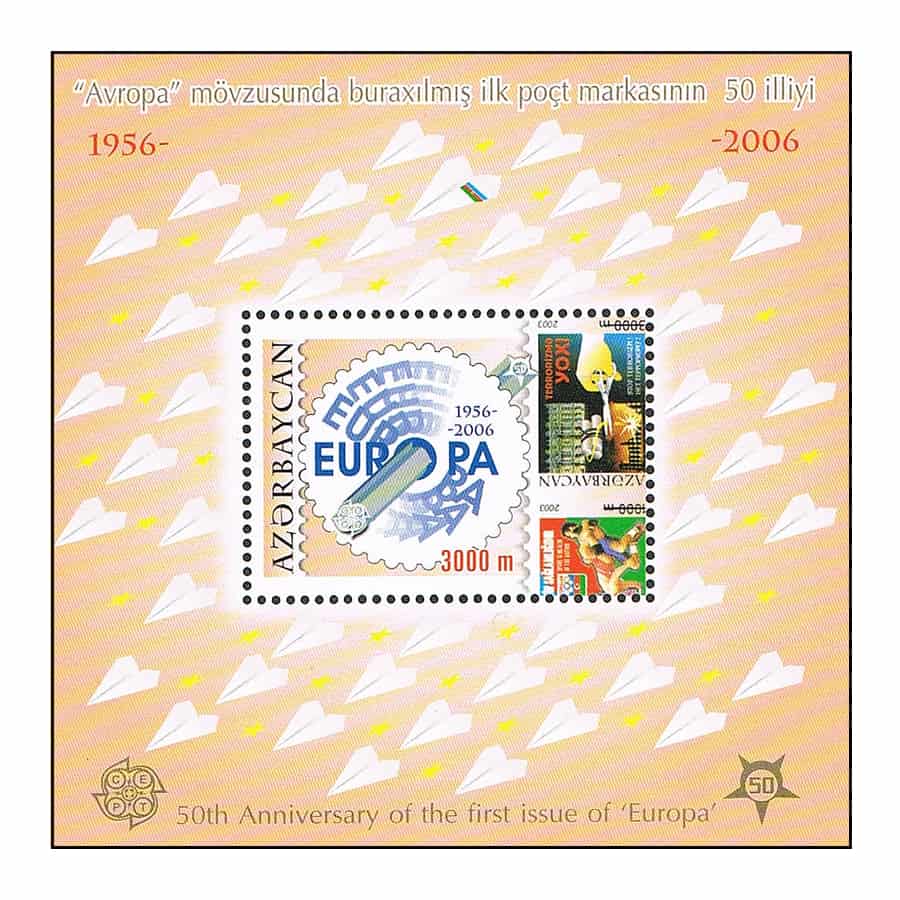 Azerbaiyán 2005. HB Aniversario emisiones Europa (MNH) MI#BL67