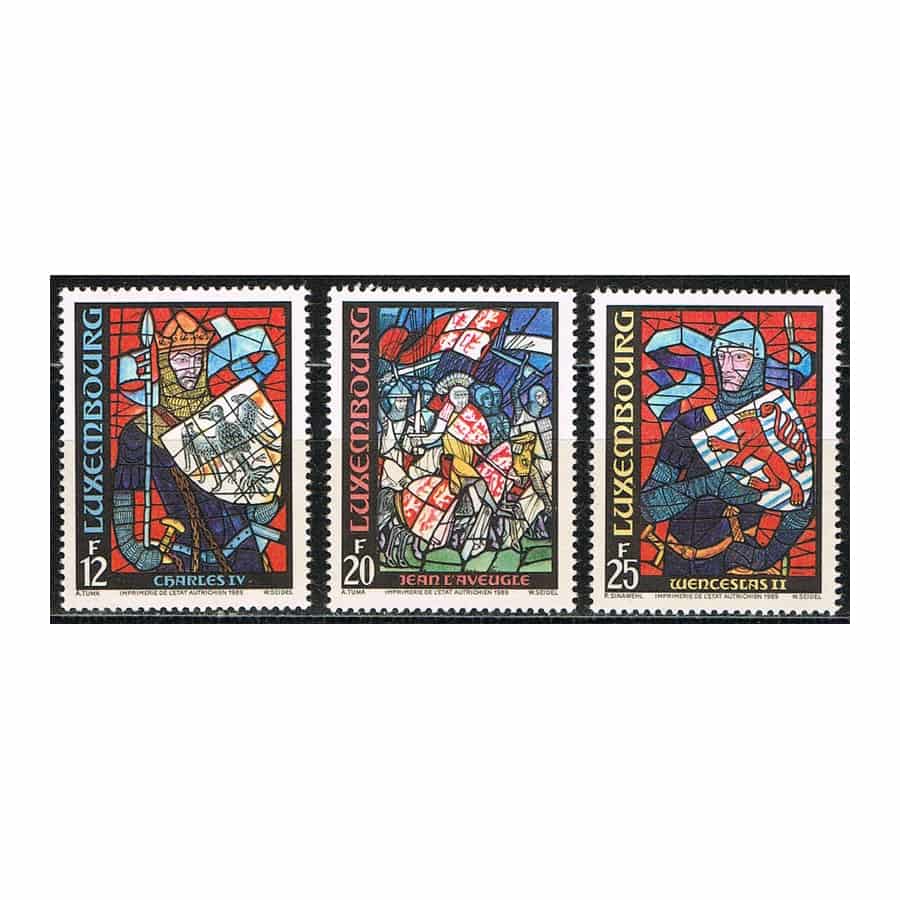 Luxembourg 1989. Stained Glass (MNH) MI#1227-1229