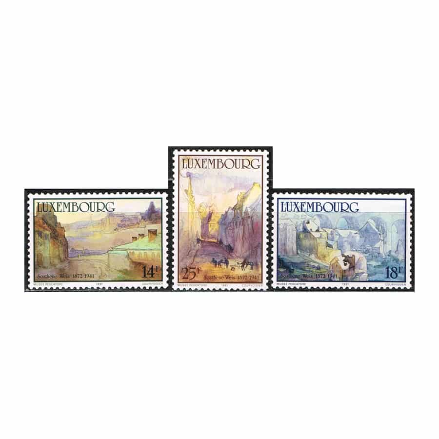 Luxembourg 1991. Painting. Sosthene Weis (MNH) MI#1264-1266