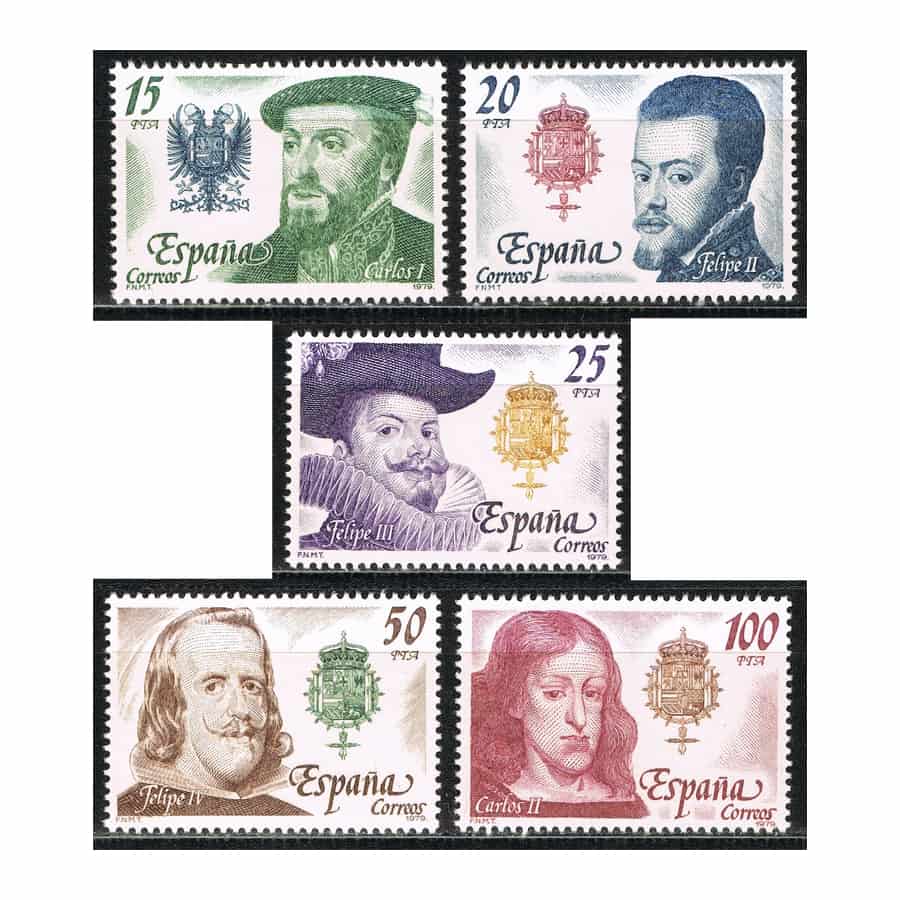 España 1979. Reyes. Casa de Austria (MNH) ED#2552-2556