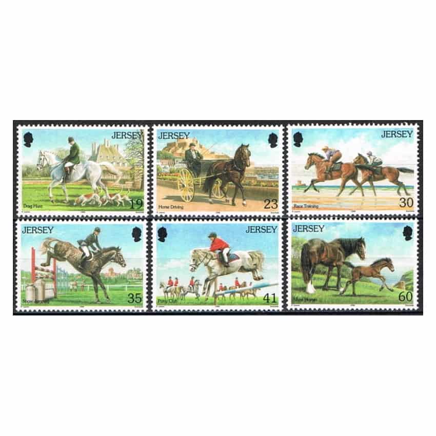 Jersey 1996. Horse Series (MNH) - SCOTT 767-772