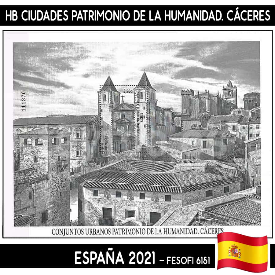 España 2021. HB Patrimonio de la Humanidad. Cáceres (MNH) ED#5520