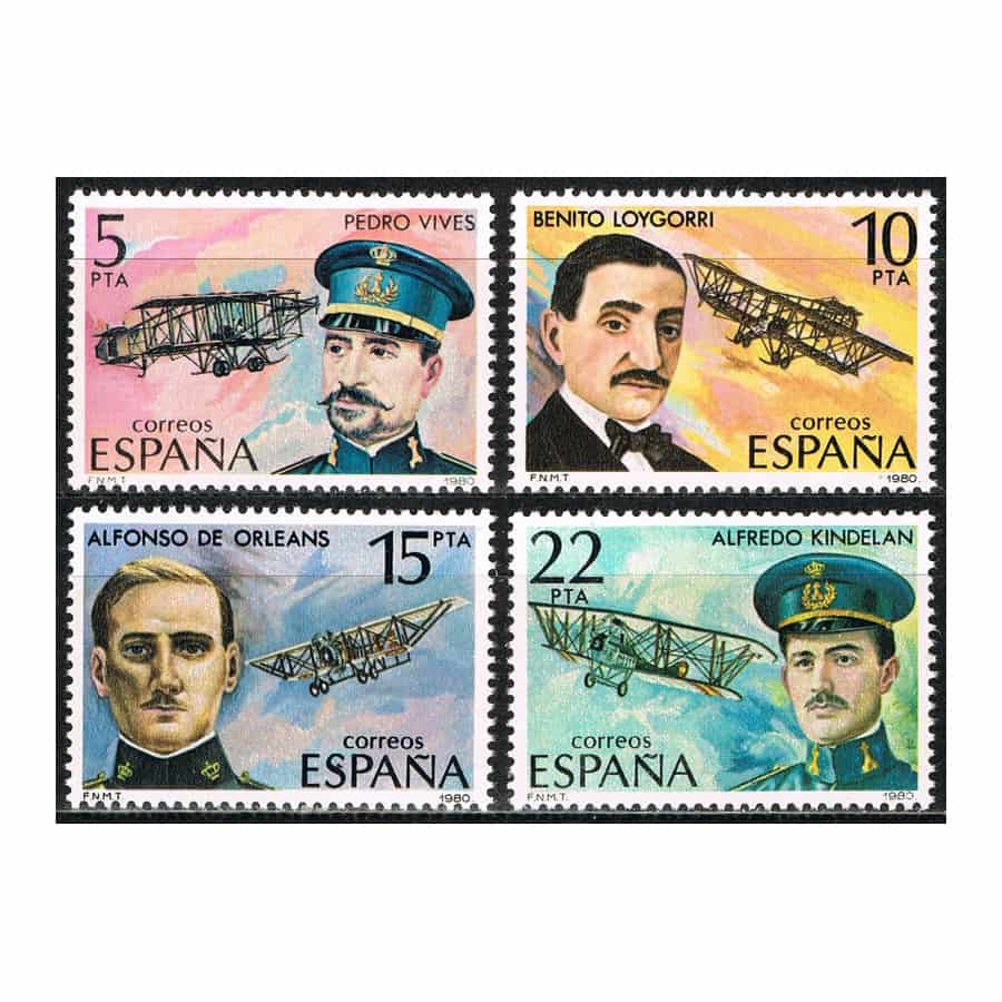 España 1980. Pioneros de la Aviación (MNH) ED#2595-2598