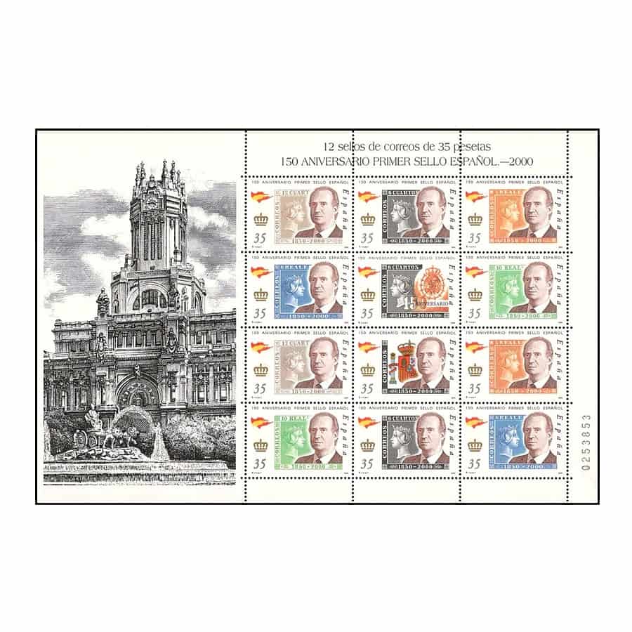 España 2000, HB 150 Aniv. del sello español (MNH) ED#MP68