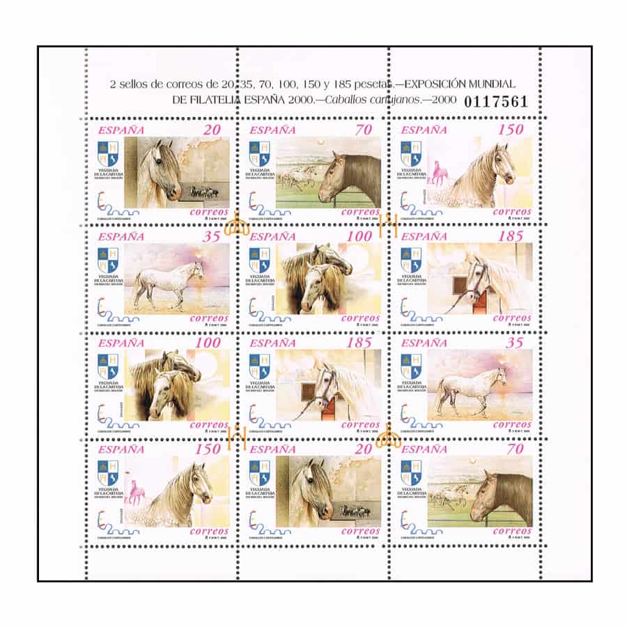 España 2000. HB Caballos Cartujanos (MNH) ED#MP69