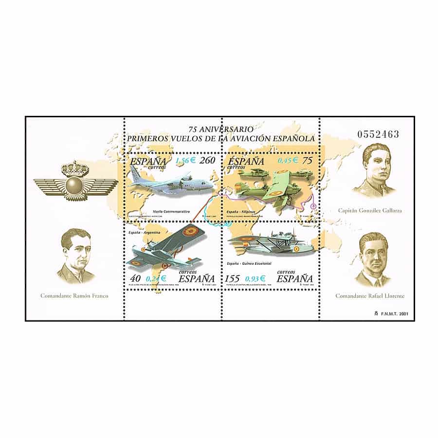 España 2001. HB Aviación Española (MNH) ED#3790