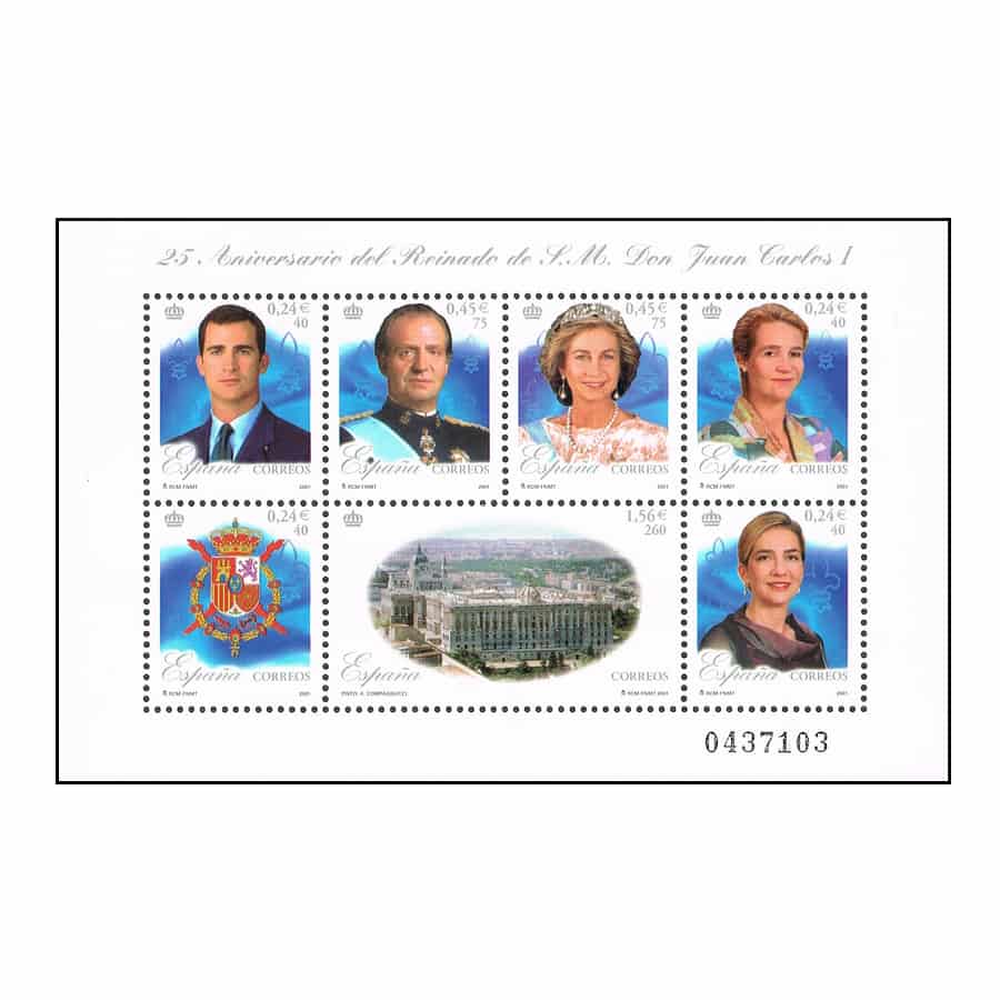 España 2001. HB Reinado de Juan Carlos I (MNH) ED#3856