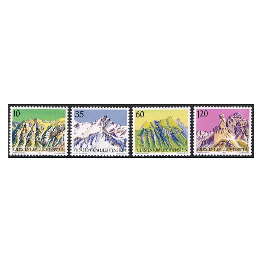 Liechtenstein 1990. Serie Montañas (MNH) - SCOTT 936-939