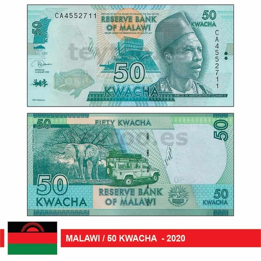 [C2273#] Malawi 2020. 50 Kwacha (UNC) P#64g