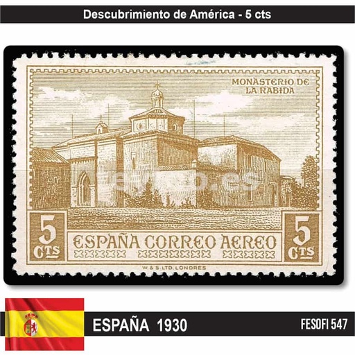 [C2332#] España 1930. Descubrimiento de América, 5 cts (MH) FE#547