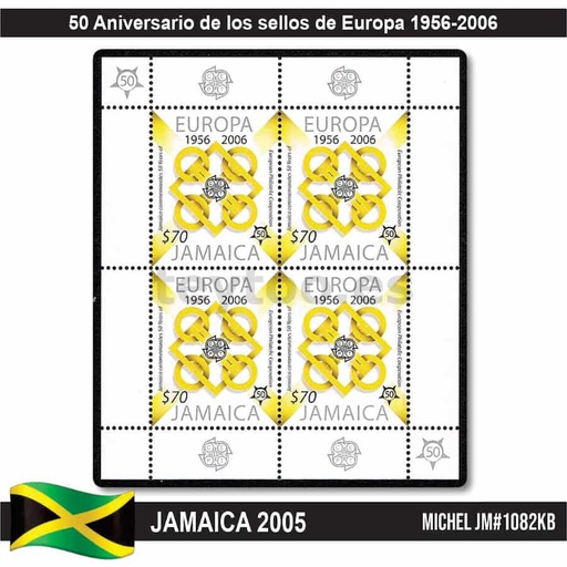 [C2358#] Jamaica 2005. 50 años de sellos de Europa (MNH) MI#1081KB (copia)