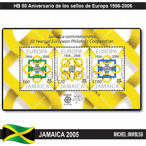 [C2361#] Jamaica 2005. 50 años de sellos de Europa (MNH) MI#1081-1083 (copia)