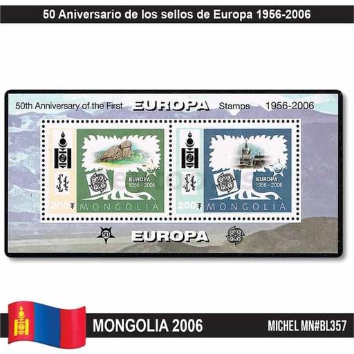 [C1567.1#] Mongolia 2006. 50 Years of Europe Stamps (MNH) MI#BL357